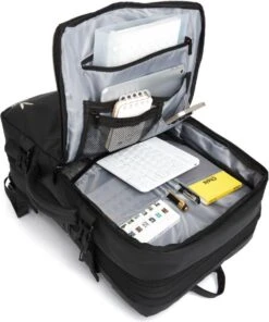 HEANVER Travel Elite - Reistas Handbagage - Weekendtas - 17inch Laptop Rugzak - Backpack Waterafstotend - 30L / 60 Liter Tas - Zwart / Antraciet -Reisbagage Winkel 1002x1200 7