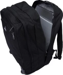 NOMAD® Boarding Rugzak Trolley 26L Zwart | Reistas Met Wielen | Handbagage Laptopvak | 35x30x52cm Rugzaktrolley Volwassenen -Reisbagage Winkel 1016x1200 5