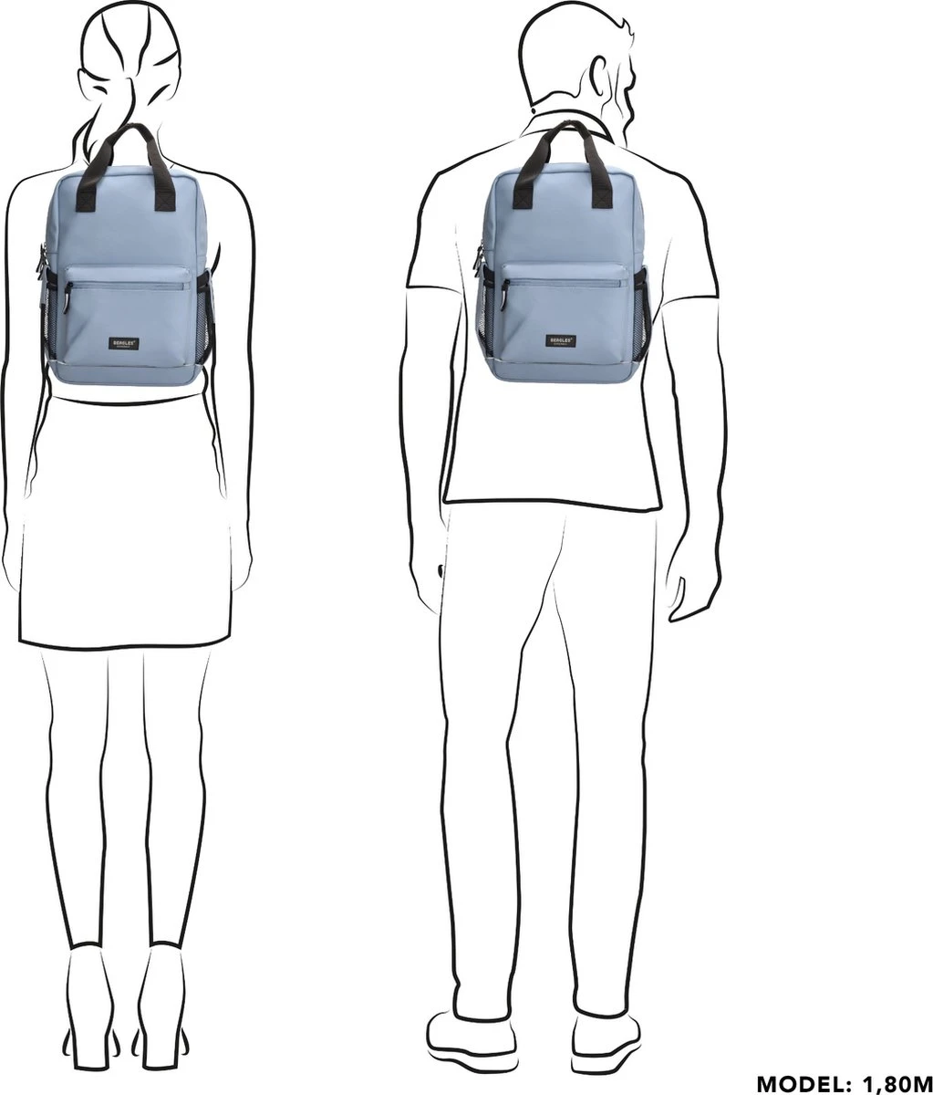 Beagles Originals Waterproof Originals Rugzak 15,6 Inch (34.5x19.4 Cm) - Lichtblauw 9 Beagles Originals Waterproof Originals Rugzak 15,6 Inch (34.5x19.4 Cm) - Lichtblauw - Afbeelding 7