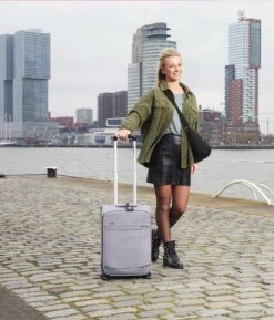 Enrico Benetti Dallas 39042 Handbagage Koffer Softcase - Grijs -Reisbagage Winkel 1025x1200