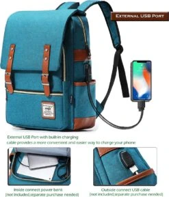 HapiLeap Laptop Vintage Rugzak Waterbestendig Zakelijke Reizen School Rugzak Messenger Bag Past 15.6 Inch Notebook Voor Mannen & Vrouwen -Reisbagage Winkel 1030x1200 5