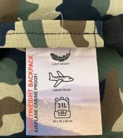 Handbagage Rugzak 31 Liter Backpack - Alle Vliegtuigmaatschappijen! - 45x35x20cm - Rugzak - Lichtgewicht - Camo -Reisbagage Winkel 1070x1200 9