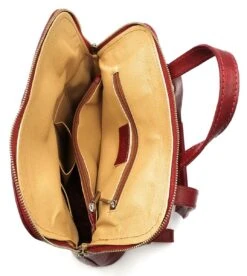 Bestleder – RZ30017 – Rood - Echt Leren - 2 In 1 - Schoudertas – Rugzak - Stevig - Hoge Kwaliteit Italiaans Leer- Rood -Reisbagage Winkel 1073x1200 10