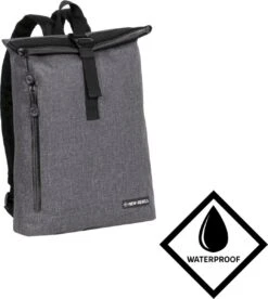 New Rebels® Vepo - Rugtas - Grijs- Waterbestendig - Roll-top - 87 - 19x20x4cm - Rugzak / Backpack -Reisbagage Winkel 1075x1200 3