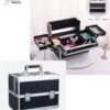 Beautycase / Beautykoffer Van Aluminium Aluminium Zwart Kleur Met Zilver Strips - Kapper - Tattoo - Nagel - Visagie - Make-up - Cosmetica - Schmink - Beauty Case / Beauty Koffer -Reisbagage Winkel 1080x1200 5