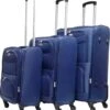 Castillo Travelerz 3 Delige Stoffen Kofferset - Expandable - Blauw -Reisbagage Winkel 1084x1200