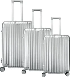 Royal Swiss - Kofferset - Cijferslot- Lichtgewicht Koffer - 4 Wielen- Zilver -Reisbagage Winkel 1086x1200 2