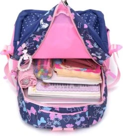 STIJLVOLLE GROTE CAPACITEIT GRAPPIGE ROZE TIENER BOEKENTAS LAPTOP,SCHOOLTAS RUGZAK VOOR VROUW MEISJE ( ROZE PAARS ) -Reisbagage Winkel 1086x1200 7