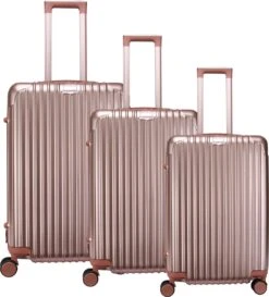 Royal Swiss - Kofferset - Cijferslot- Lichtgewicht Koffer - 4 Wielen- Rosé Gold -Reisbagage Winkel 1087x1200 2