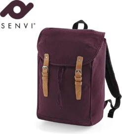 Senvi Vintage Laptop Rugzak/Backpack - Kleur Bordeaux - 19 Liter -Reisbagage Winkel 1088x1200 6