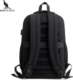 San Vitale® - Rugzak 2.0 Met USB Poort - Schooltas - 16 Inch Laptop Rugtas - Dames/Heren - 30L - Waterafstotend - Grijs -Reisbagage Winkel 1089x1200 7