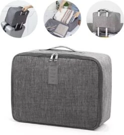 Merkloos TDR-Organiser Opbergtas-reistas Handbagage -Luxe Organizer Voor Kleren En Toiletartikelen -Grijs -Reisbagage Winkel 1100x1200 9