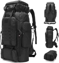 IBright XXL Tactical Backpack 100 Liter - Tactische Rugzak -Militaire Rugzak - Waterdicht - Zwart -Reisbagage Winkel 1126x1200 12