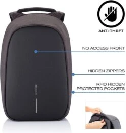 XD Design Bobby Hero Small - Anti-Diefstal Rugzak 11.5 Liter - Zwart 30 XD Design Bobby Hero Small - Anti-Diefstal Rugzak 11.5 Liter - Zwart -Reisbagage Winkel 1131x1200 3