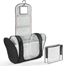 Grote Toilettas Met Spiegel, Haak + Binnenvakken + Zijvakken, Waterbestendig, Trip Vakantie Handbagage Mannen Vrouwen | Travel Organizer Kit -Reisbagage Winkel 1135x1200 6