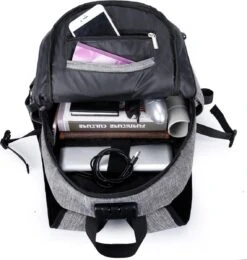 IGOODS - USB Computer Rugtas Met Lader - Waterdicht - Met Sleutelcode - 15,6 Inch - Grijs 15 IGOODS - USB Computer Rugtas Met Lader - Waterdicht - Met Sleutelcode - 15,6 Inch - Grijs -Reisbagage Winkel 1140x1200 1