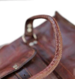 Merkloos Reistas Van ECHTE LEER - Sporttas - Weekendtas MALAGA Echte Leder - Cognac Bruin -HANDGEMAAKTE VINTAGE STIJL Duffel Tas -Reisbagage Winkel 1141x1200 2