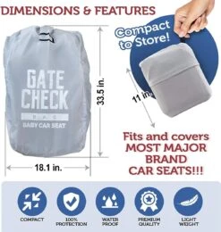 Bramble Reistas Voor Autostoeltje 86,4 Cm Polyester Grijs -Reisbagage Winkel 1141x1200 4