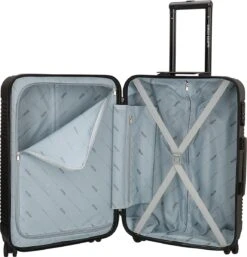Enrico Benetti Koffer / Trolley / Reiskoffer - 65 X 41 X 25 Cm - 66 Liter - ABS - Maat M - Louisville - Zwart -Reisbagage Winkel 1154x1200
