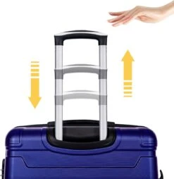 Merax 3-delig Kofferset Met TSA Slot - Trolleyset ABS 40L, 70L & 110 Liter - Blauw -Reisbagage Winkel 1168x1200 1