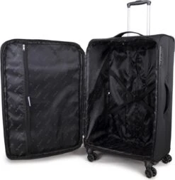 Decent D-Upright Large Koffer - 76 Cm Expandable - TSA Slot - Zwart -Reisbagage Winkel 1170x1200