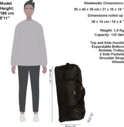 New Rebels Roll-able Trolley - Reistas - Weekendtas - Sporttas 80 Cm - Zwart -Reisbagage Winkel 1174x1200 6