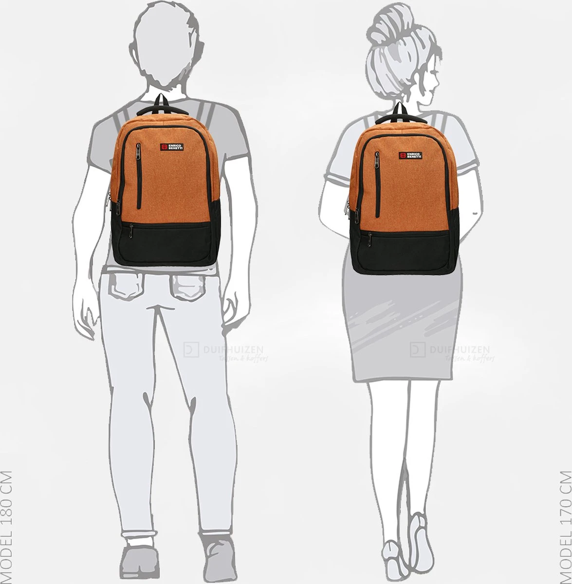 Enrico Benetti Hamburg 62124 Laptoprugzak Met 15" Laptopvak - Roest 10 Enrico Benetti Hamburg 62124 Laptoprugzak Met 15" Laptopvak - Roest - Afbeelding 8