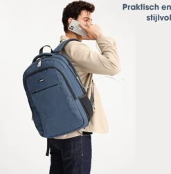Kono Rugzak XL - Schooltas - 17,3 Inch Laptop Rugtas - Dames/Heren - 36L - Waterafstotend - Blauw -Reisbagage Winkel 1178x1200 2
