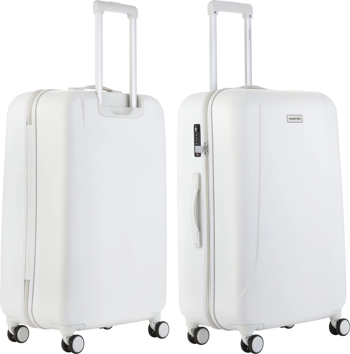 CarryOn Skyhopper Reiskoffer - 78cm TSA Trolley Met OKOBAN - Dubbele Wielen - Wit 4 CarryOn Skyhopper Reiskoffer - 78cm TSA Trolley Met OKOBAN - Dubbele Wielen - Wit - Afbeelding 2