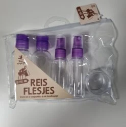 Merkloos Reisflesjes In Etui - 4 Stuks - Vloeistoffen Meenemen Met Reizen - Vliegen Vloeistof - Handig Voor Onderweg -Reisbagage Winkel 1191x1200 6