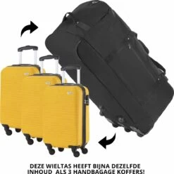 TravelZ Opvouwbare Wieltas | Reistas Op Wielen | 100 Liter | Verbeterd 2022 Model | Zwart 14 TravelZ Opvouwbare Wieltas | Reistas Op Wielen | 100 Liter | Verbeterd 2022 Model | Zwart -Reisbagage Winkel 1193x1200 14
