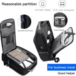 Arctic Hunter Rugtas - Laptop Tas - 15,6 Inch - Waterafstotend - Usb Oplaadstation -Reisbagage Winkel 1196x1200 7