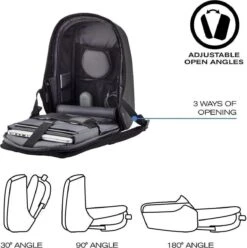 XD Design Bobby Hero Small - Anti-Diefstal Rugzak 11.5 Liter - Zwart 36 XD Design Bobby Hero Small - Anti-Diefstal Rugzak 11.5 Liter - Zwart -Reisbagage Winkel 1197x1200 8