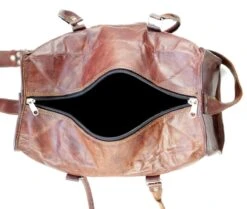 Merkloos Reistas Van ECHTE LEER - Sporttas - Weekendtas MALAGA Echte Leder - Cognac Bruin -HANDGEMAAKTE VINTAGE STIJL Duffel Tas -Reisbagage Winkel 1200x1017 3