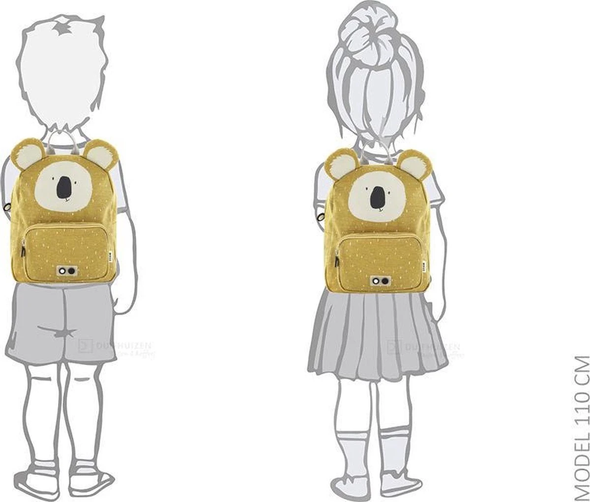 Trixie Kinderrugzak / Rugtas / Schooltas - Backpack - 3 Liter - Katoen - Geel 8 Trixie Kinderrugzak / Rugtas / Schooltas - Backpack - 3 Liter - Katoen - Geel - Afbeelding 6