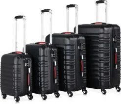 Monzana Kofferset - 4 Stuks S M L XL Met Wielen Cijferslot - Zwart 20 Monzana Kofferset - 4 Stuks S M L XL Met Wielen Cijferslot - Zwart -Reisbagage Winkel 1200x1032 1