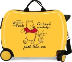 Disney Winnie The Pooh Kinderkoffer ABS Rol Zit Geel