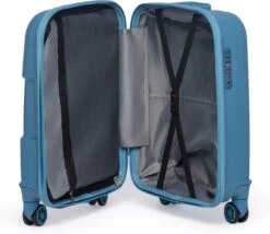 ©TROLLEYZ - Venice No.10 - Trolley - 55cm Met TSA Slot - Dubbele Wielen - 360° Spinners - 100% Polypropyleen - Handbagage Koffer In Ice Blue -Reisbagage Winkel 1200x1039