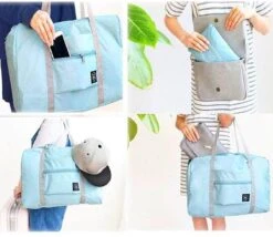 Merkloos Duffelbag - Reistas - Sporttas - Opvouwbare Reistas - Weekendtas - Strandtas - Lichtblauw -Reisbagage Winkel 1200x1041 5