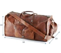 Merkloos Reistas Van ECHTE LEER - Sporttas - Weekendtas MALAGA Echte Leder - Cognac Bruin -HANDGEMAAKTE VINTAGE STIJL Duffel Tas -Reisbagage Winkel 1200x1049 1