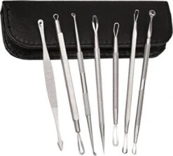 Blackhead Remover - 7-delige Professionele Zwartpunverwijder Set - Blackhead Set - XL Set - Mee-eters, Whiteheads, Acne, Verwijde Poriën - 7 Stuks Zwartpunttrekkers - PRO LINE - LIMITED EDITION