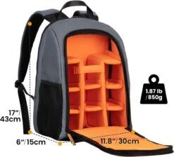 Tarion Rugzakje Voor Fotografen; Met Speciale Opbergruimte Voor Een Spiegelreflexcamera; Waterdicht, Licht En Compact; Incl. Vak Voor 15 Inch Laptop En Een Regenhoes; Grijs 11 Tarion Rugzakje Voor Fotografen; Met Speciale Opbergruimte Voor Een Spiegelreflexcamera; Waterdicht, Licht En Compact; Incl. Vak Voor 15 Inch Laptop En Een Regenhoes; Grijs -Reisbagage Winkel 1200x1090 1