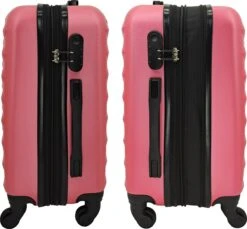SB Travelbags Kofferset - 2 Delige 'Expandable' Koffer - Roze - 65cm/55cm -Reisbagage Winkel 1200x1112