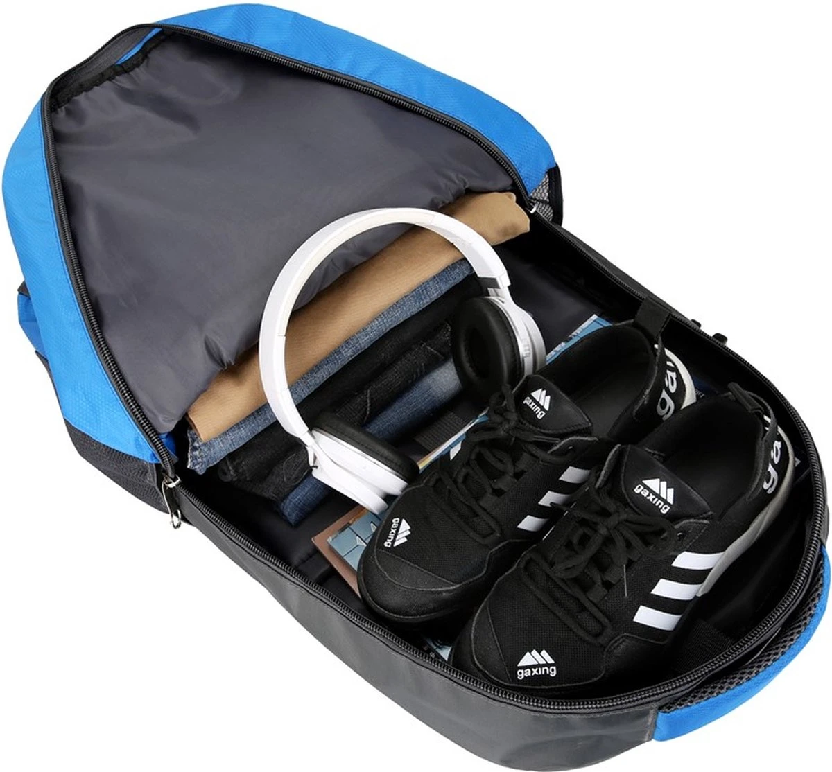 Rugzak 60 L. Licht Gewicht Met 8 Maal Vak Indeling Met Laptopvak 15.6 Inch. Extra Sterk Water Afstotend Materiaal Populaire Backpack. 4 Rugzak 60 L. Licht Gewicht Met 8 Maal Vak Indeling Met Laptopvak 15.6 Inch. Extra Sterk Water Afstotend Materiaal Populaire Backpack. - Afbeelding 2