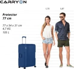 CarryOn Protector Luxe Grote Reiskoffer - Trolley 77cm Met TSA-klikslot - Ultrasterk - Blauw 15 CarryOn Protector Luxe Grote Reiskoffer - Trolley 77cm Met TSA-klikslot - Ultrasterk - Blauw -Reisbagage Winkel 1200x1117 2