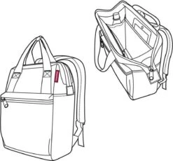 Reisenthel Allrounder R Schouder/ Rugtas - Maat R - 12L - Dots Zwart -Reisbagage Winkel 1200x1117 4