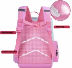 Unicorn Speelgoed - Schooltas Meisje - Unicorn Cape + Masker- 3D Sleutelhanger - Kinderrugzak - Rugtas Meisje - Roze - Blauw - 40 X 27 X 15 Cm -Reisbagage Winkel 1200x1122 4