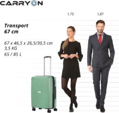 CarryOn Transport TSA Reiskoffer - Trolley 67cm Met Expander - OKOBAN - Dubbele Wielen - Olijf -Reisbagage Winkel 1200x1135 1