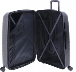 Gladiator Kick-Off Grote Koffer Expandable -76 Cm - 99/125 Liter - Eco Friendly Recyclebaar PP - Donkergrijs -Reisbagage Winkel 1200x1142