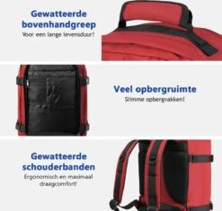 CabinMax Metz Reistas – Handbagage 20L – Rugzak – Schooltas - 40x25x20 Cm – Compact Backpack – Lichtgewicht – Oxide Rood 21 CabinMax Metz Reistas – Handbagage 20L – Rugzak – Schooltas - 40x25x20 Cm – Compact Backpack – Lichtgewicht – Oxide Rood -Reisbagage Winkel 1200x1144 4
